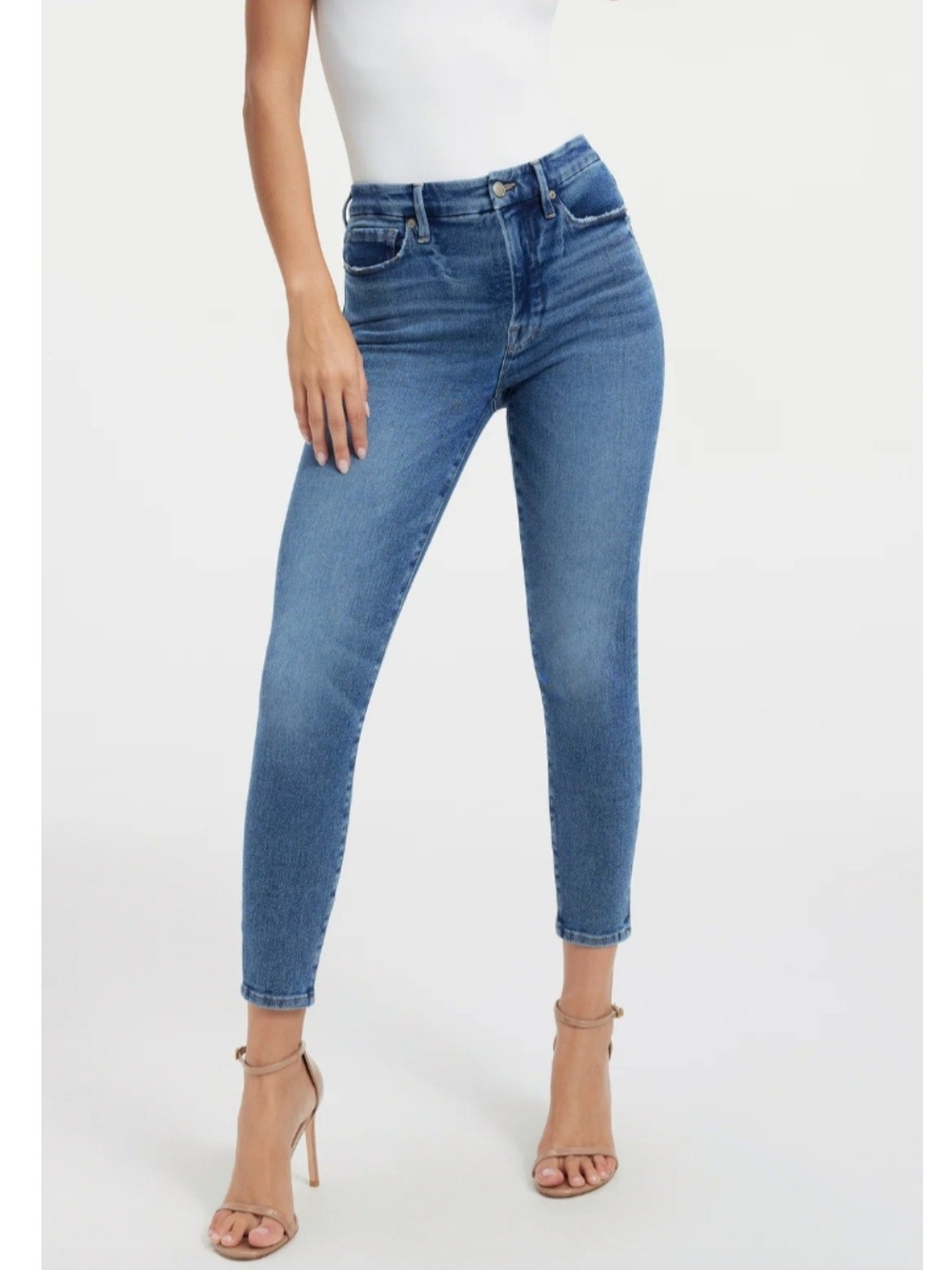 Good American Good Waist Skinny Cropped